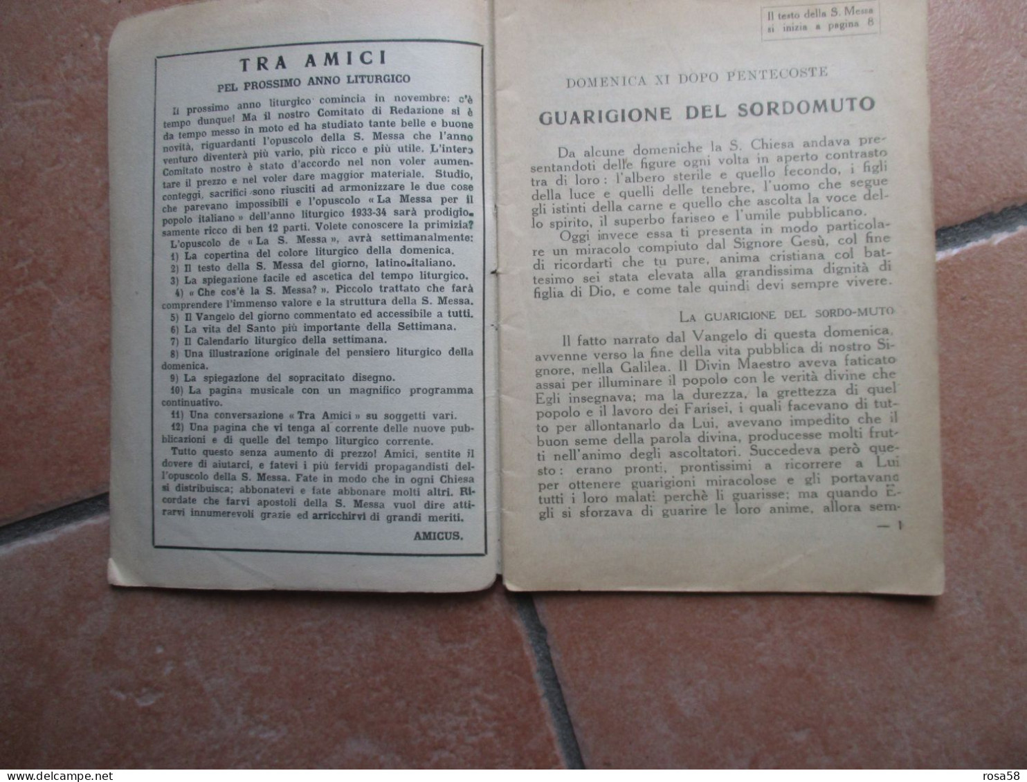 RELIGIONE 23 Luglio 1933 La Santa Messa Popolo Italiano Pubblicaz.settimanale MUSICA Preghiera Per Il Vescovo - Religion