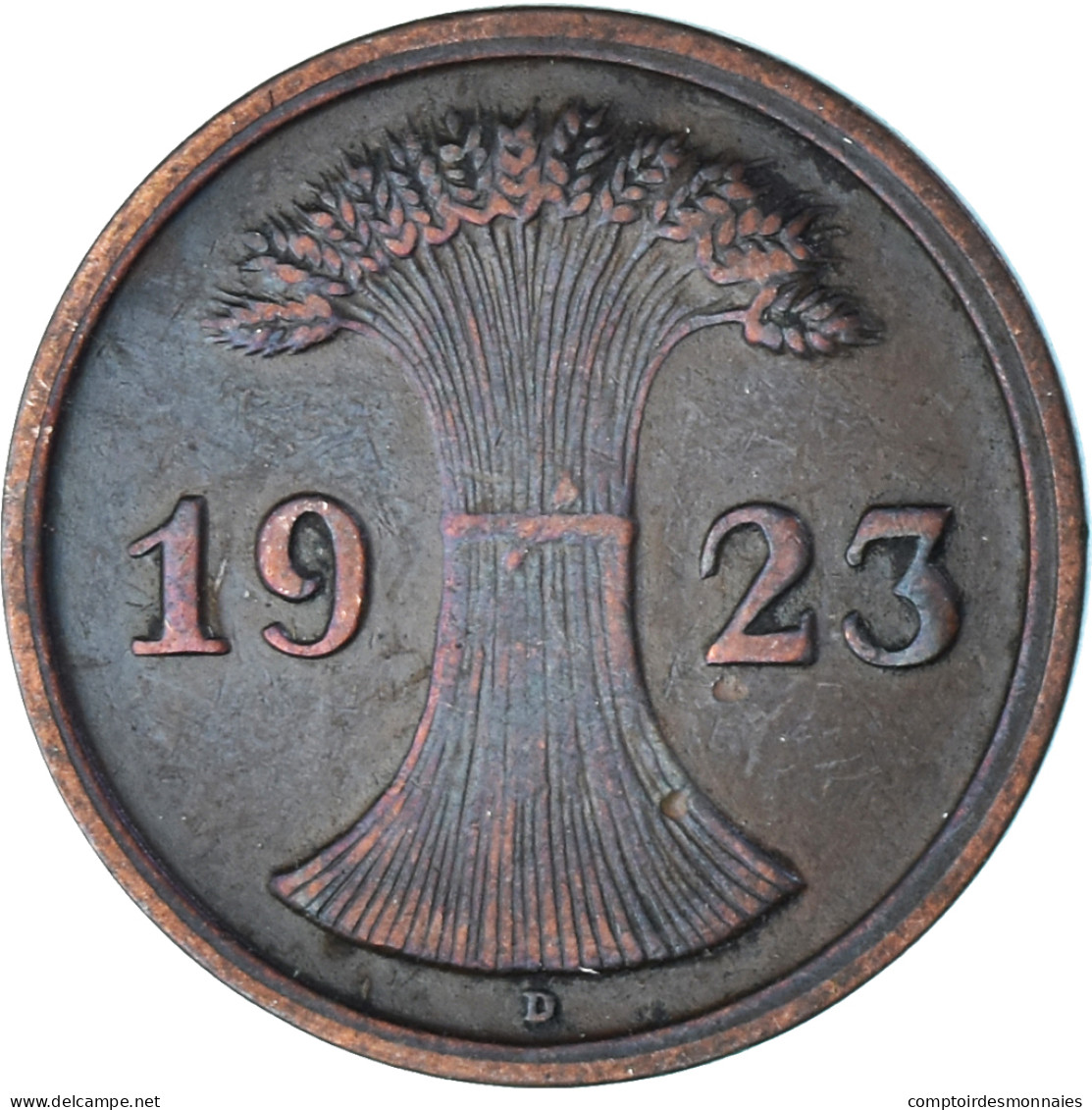 Monnaie, Allemagne, 2 Rentenpfennig, 1923 - 2 Renten- & 2 Reichspfennig