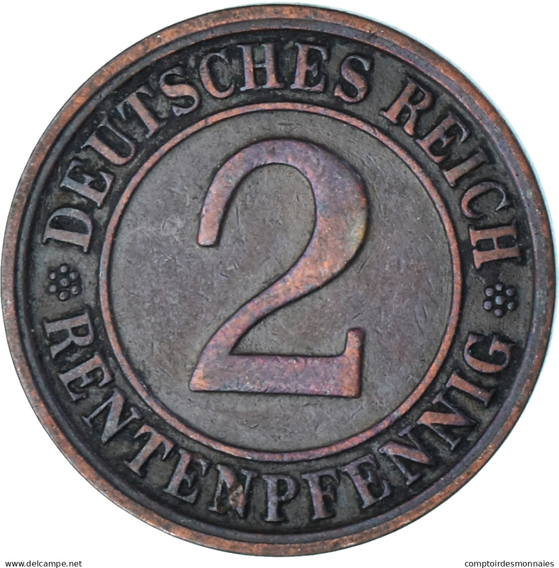 Monnaie, Allemagne, 2 Rentenpfennig, 1923 - 2 Renten- & 2 Reichspfennig