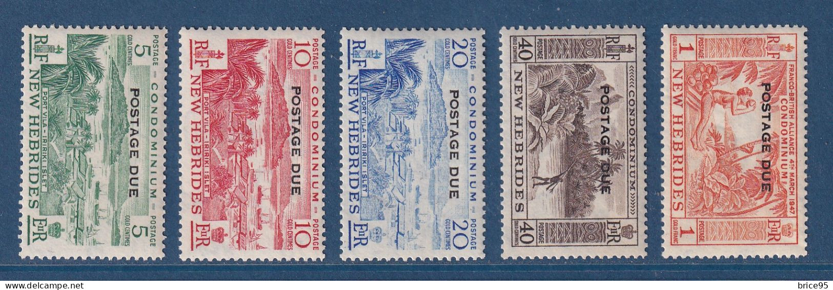 Nouvelle Hébrides - YT PA N° 41 à 45 ** - Neuf Sans Charnière - Poste Aérienne - 1957 - Unused Stamps