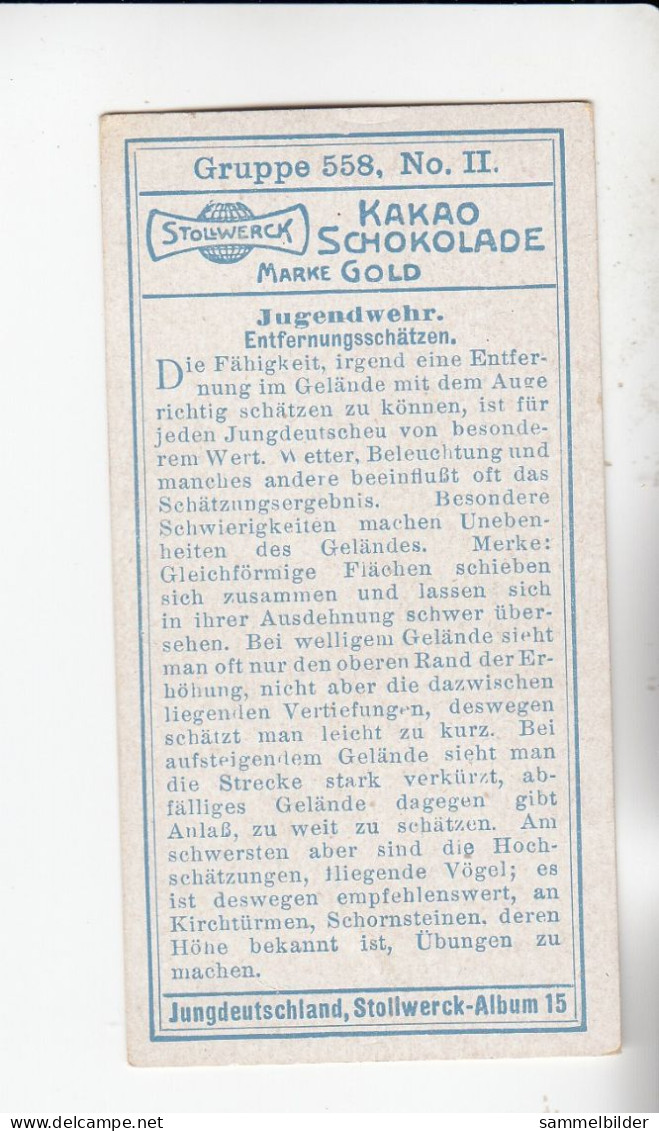 Stollwerck Album No 15 Jugendwehr Entfernungsschätzen  Grp 558#2 Von 1915 - Stollwerck