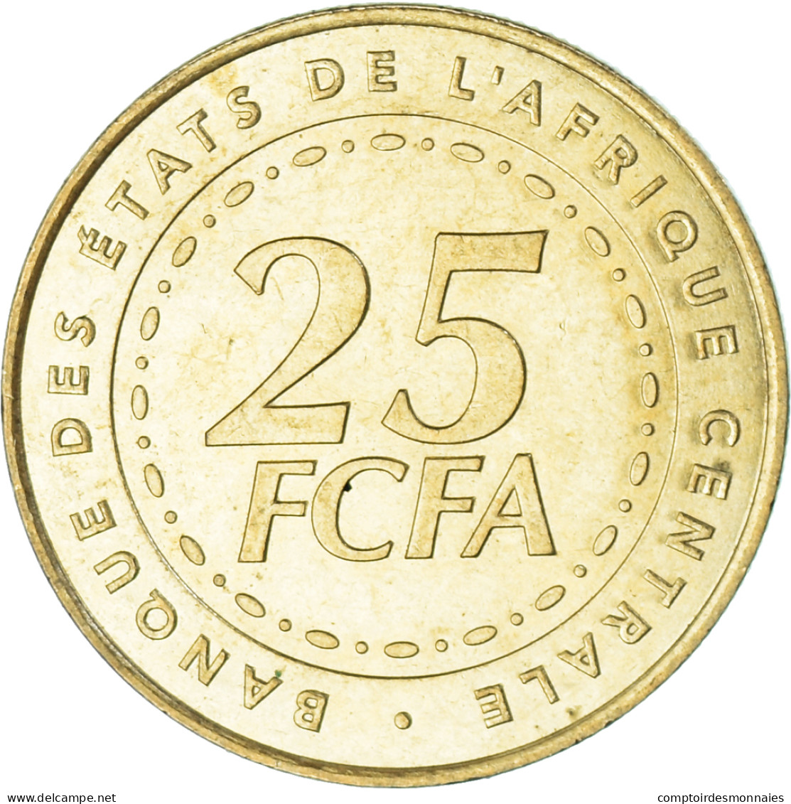 Monnaie, États De L'Afrique Centrale, 25 Francs, 2006 - República Centroafricana