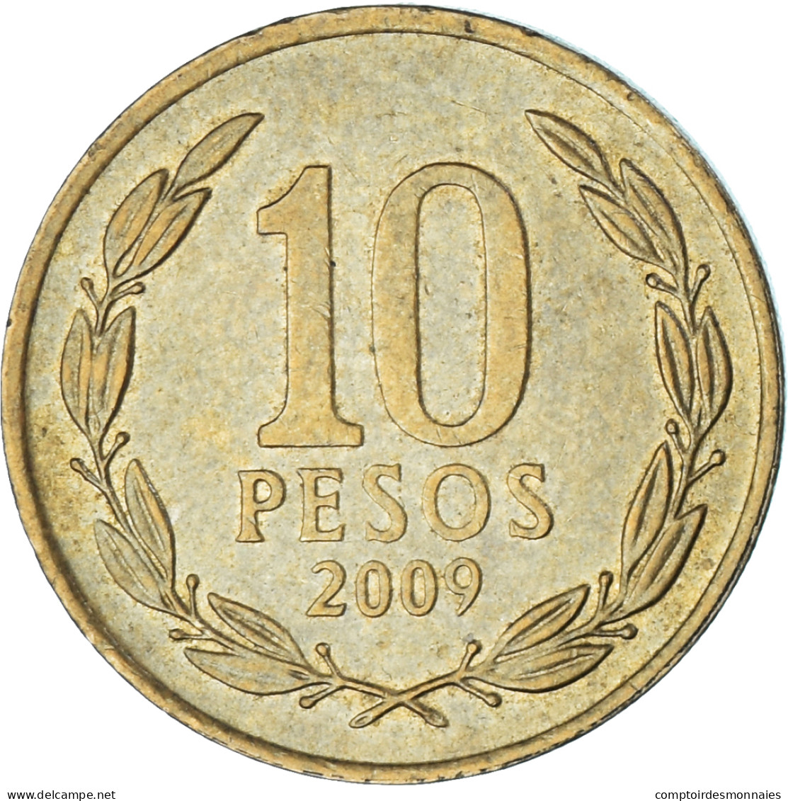 Monnaie, Chili, 10 Pesos, 2009 - Chili