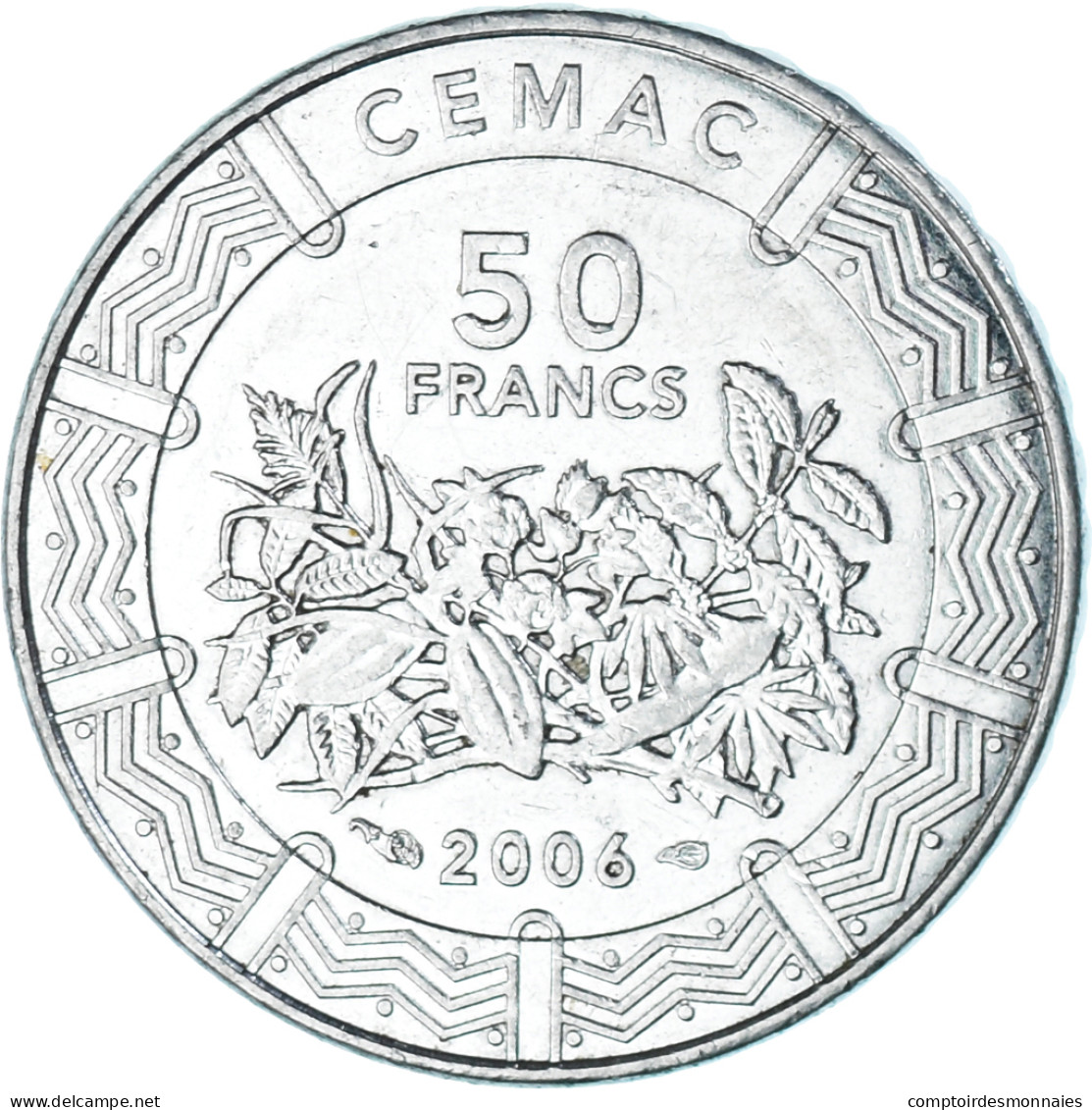 Monnaie, États De L'Afrique Centrale, 50 Francs, 2006 - República Centroafricana