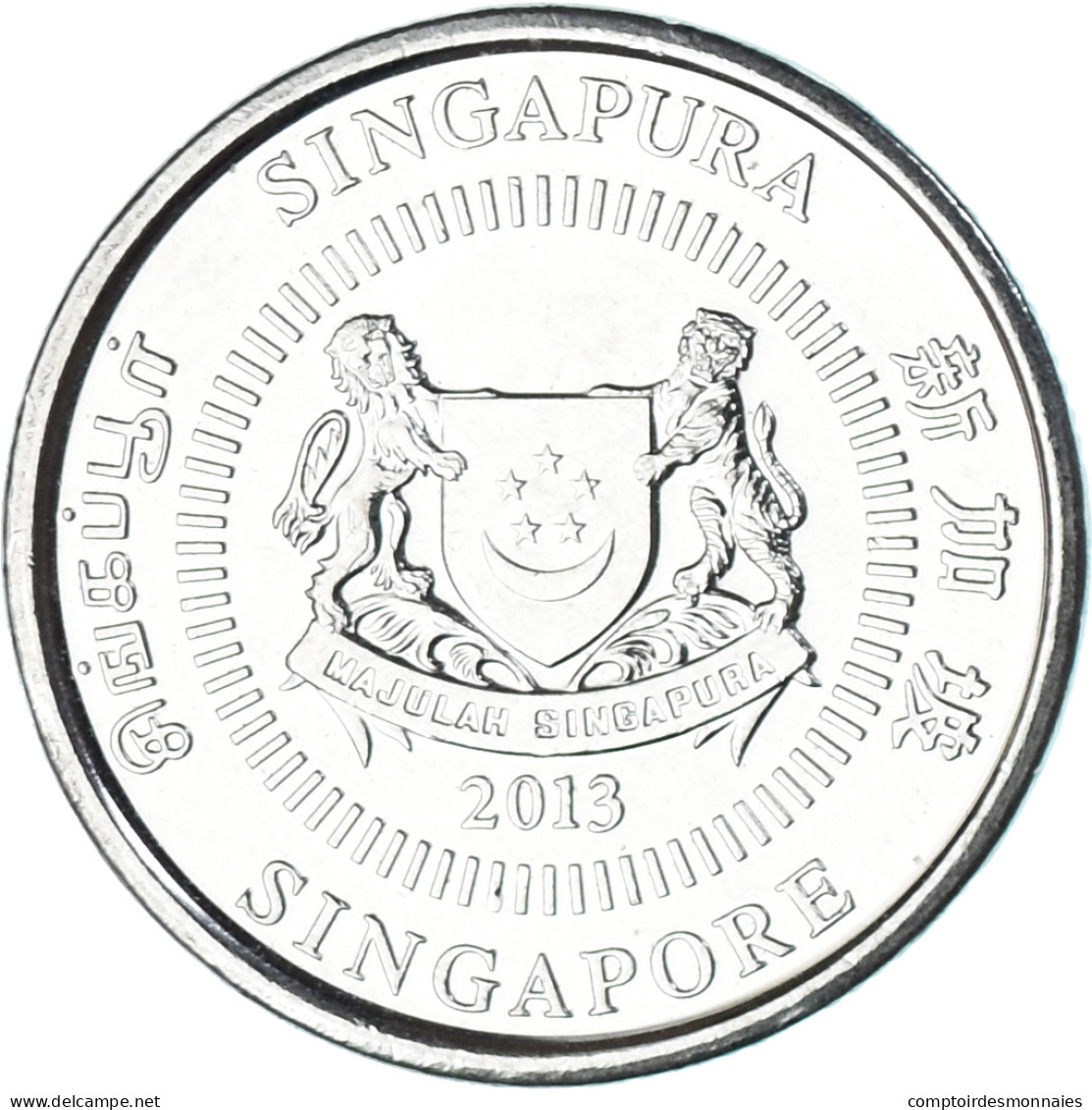 Monnaie, Singapour, 10 Cents, 2013 - Singapore