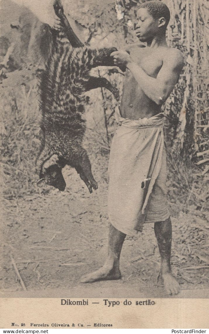 Dikombi Angola Africa Animal Slaughter For Fashion Old Postcard - Non Classés