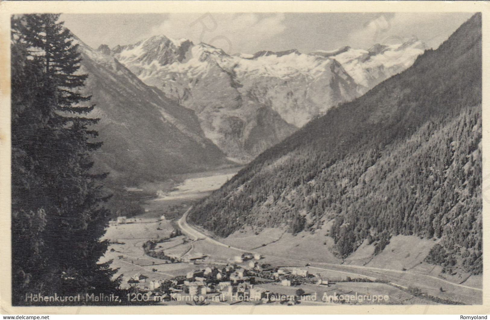 CARTOLINA  MALLNITZ,CARINZIA,AUSTRIA-HOHENKURORT MALLNITZ-MIT HOHEN TAUERN UND ANKOGELGRUPPE-VIAGGIATA 1952 - Mallnitz