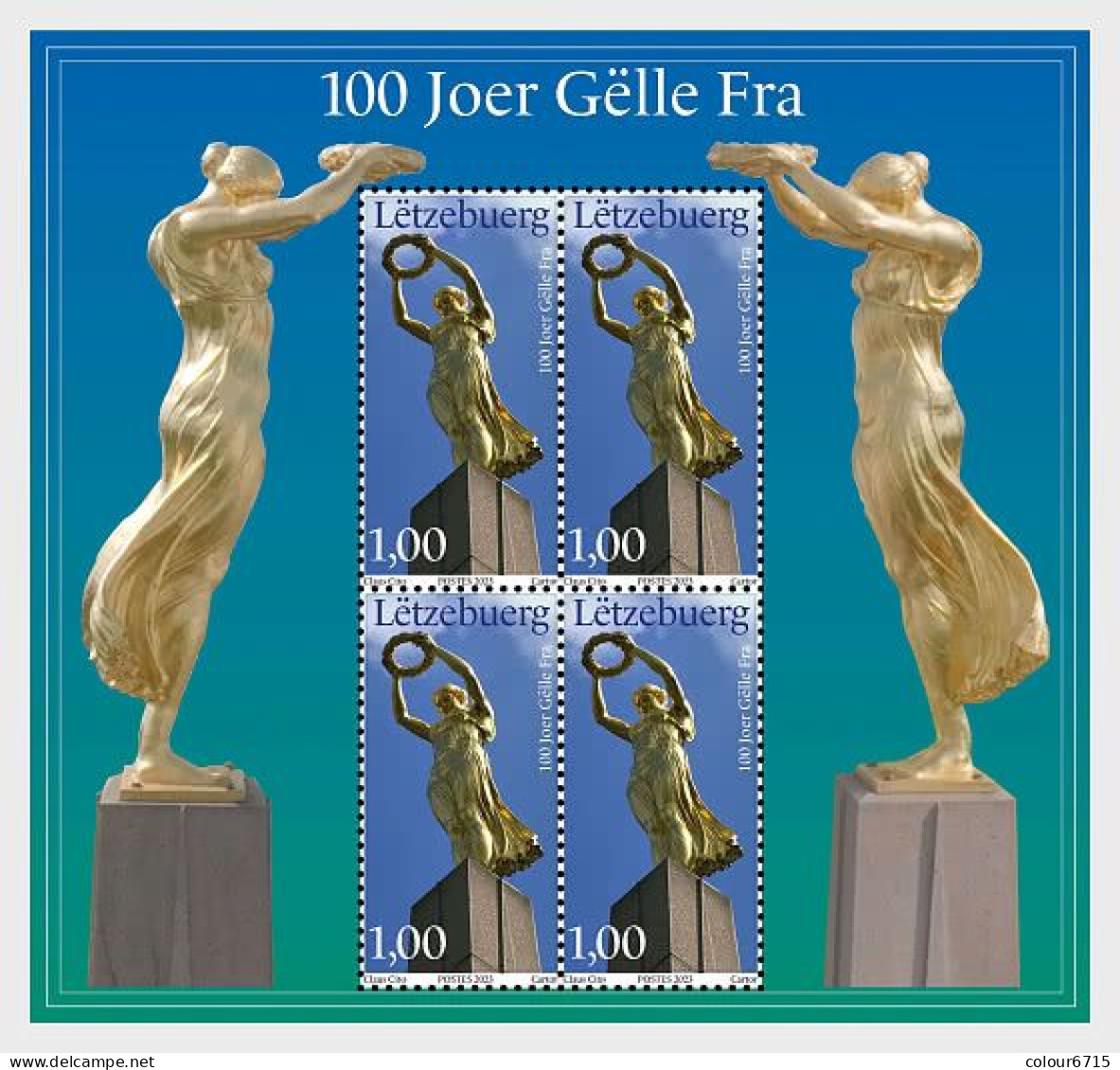 Luxembourg 2023 The 100 Years Of The Gelle Fra Stamp Sheetlet MNH - Ongebruikt