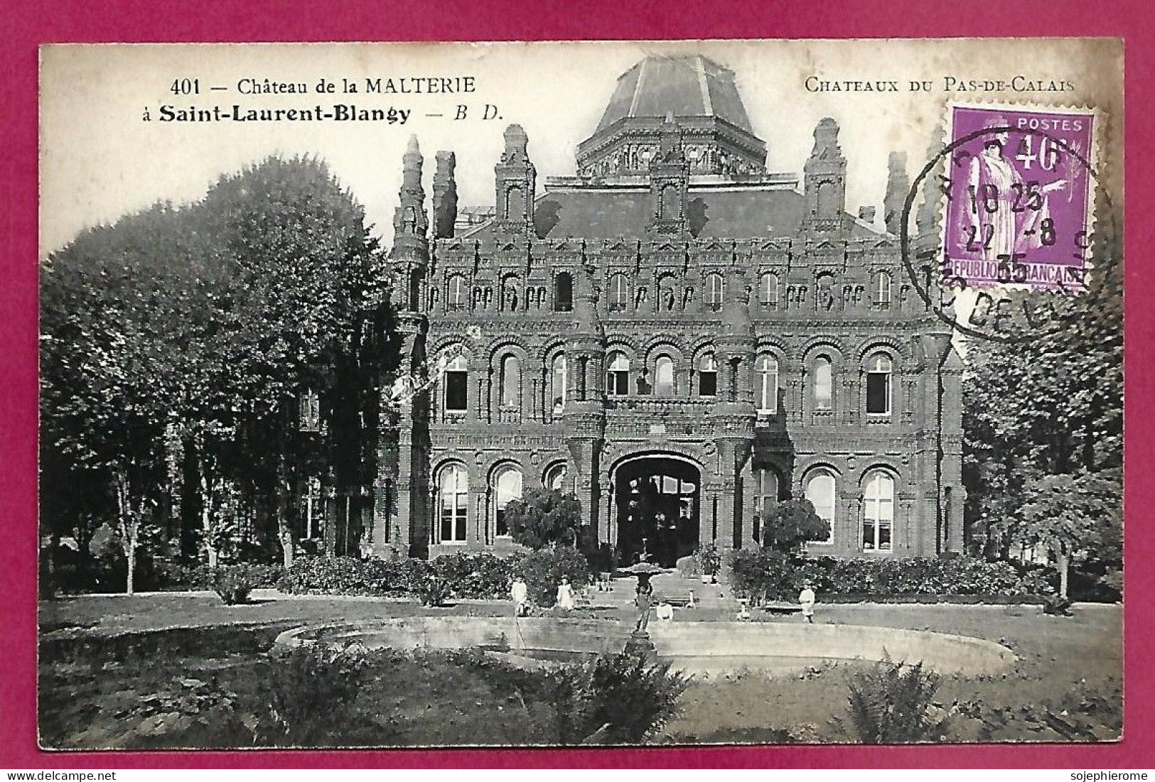 Saint-Laurent-Blangy (62) Château De La Malterie 2scans 22-08-1935 - Saint Laurent Blangy