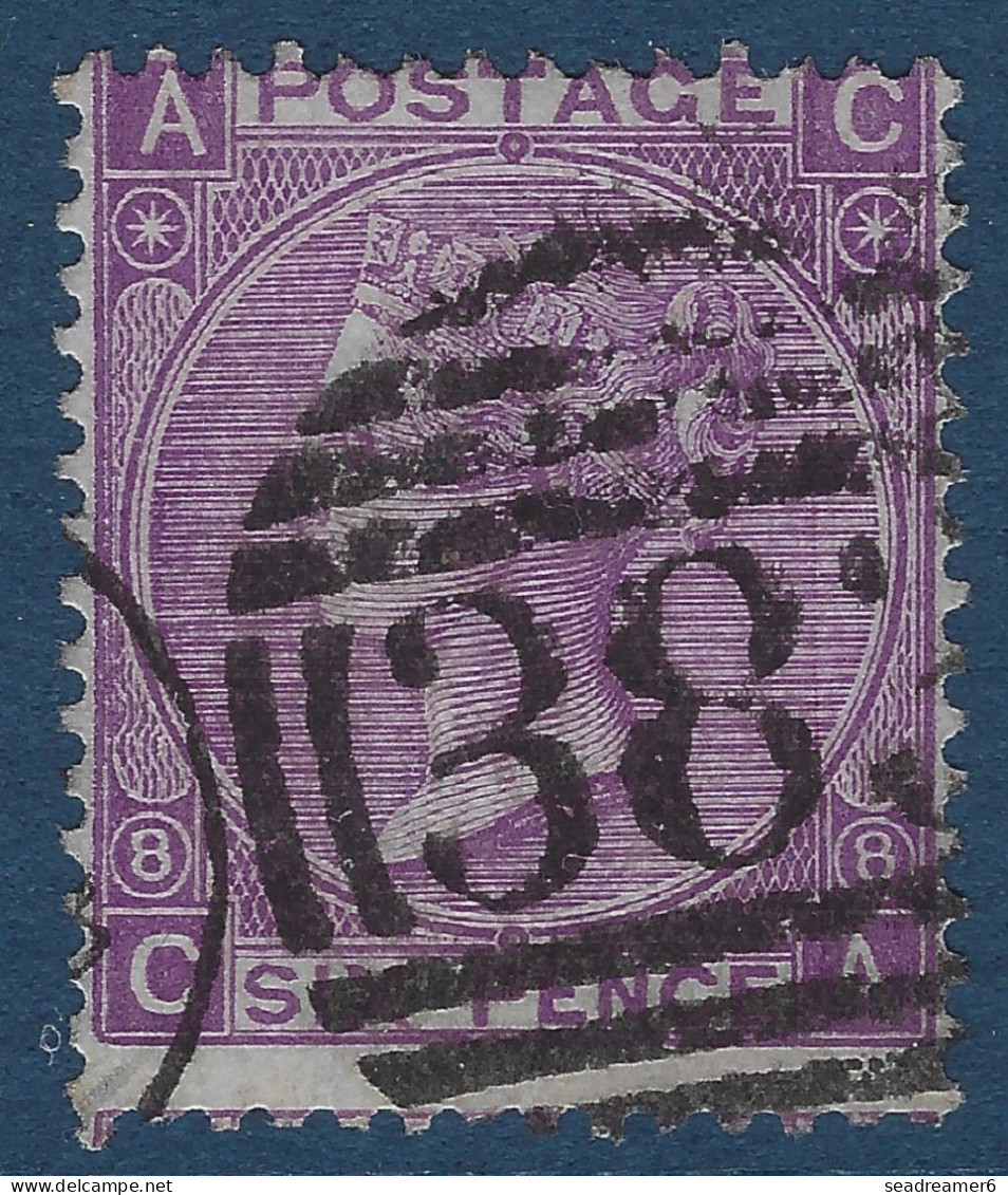 Grande Bretagne N°34 (PL8; POS AC/CA) 6 Pence Violet Oblitéré DUPLEIX 383 De HULL Très Frais & SUPERBE - Oblitérés