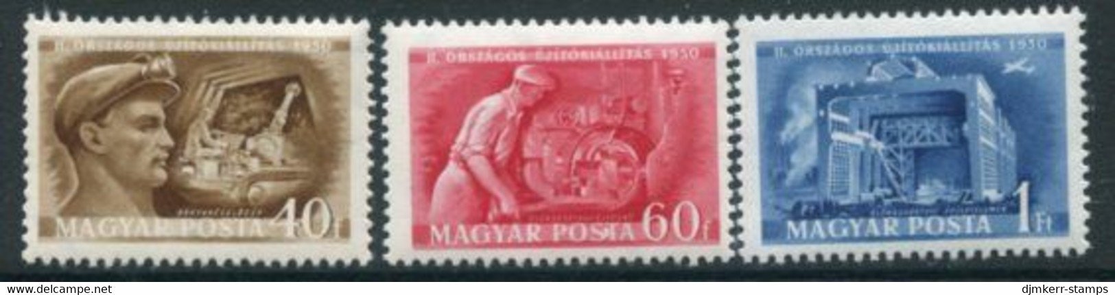 HUNGARY 1950 Industry Exhibition MNH / ** Michel 1117-19 - Ungebraucht