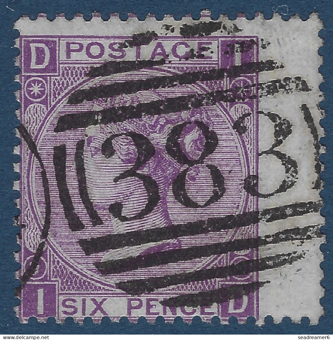 Grande Bretagne N°34 BDFeuille (PL9; POS DI/ID) 6 Pence Violet Oblitéré DUPLEIX 383 De HULL Très Frais & SUPERBE - Oblitérés