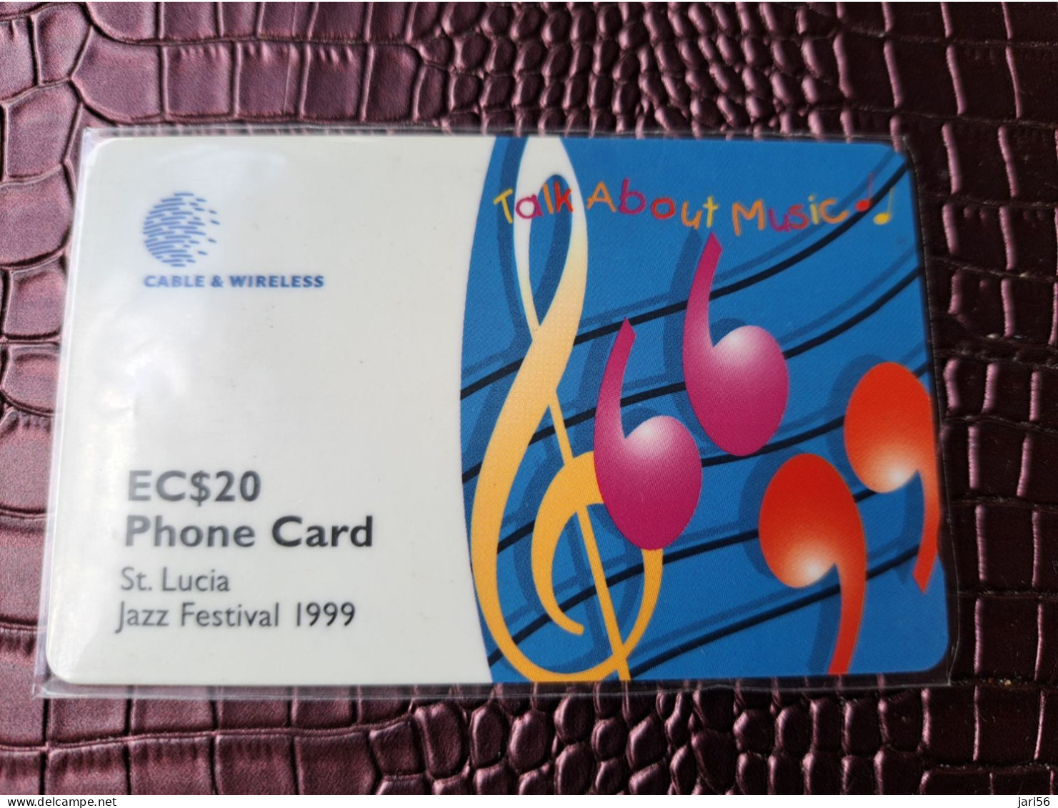 ST LUCIA    $ 20,-   CABLE & WIRELESS  STL-288B   288CSLB    JAZZ FESTIVAL 1999 Fine Used Card ** 13731** - Sainte Lucie