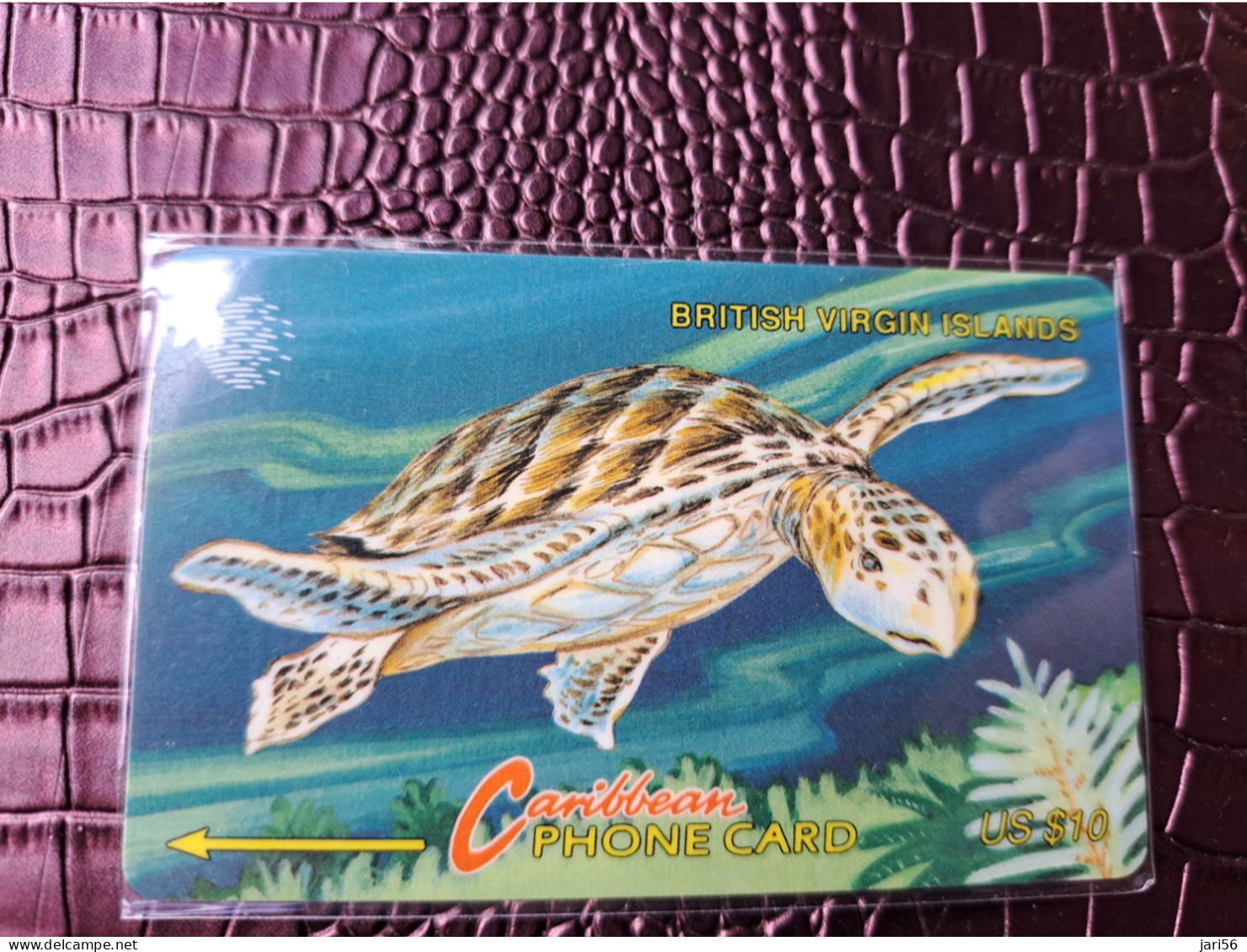 BRITSCH VIRGIN ISLANDS  US$10   BVI-22A   TURTLE        22CBVA     Fine Used Card   ** 13733** - Virgin Islands