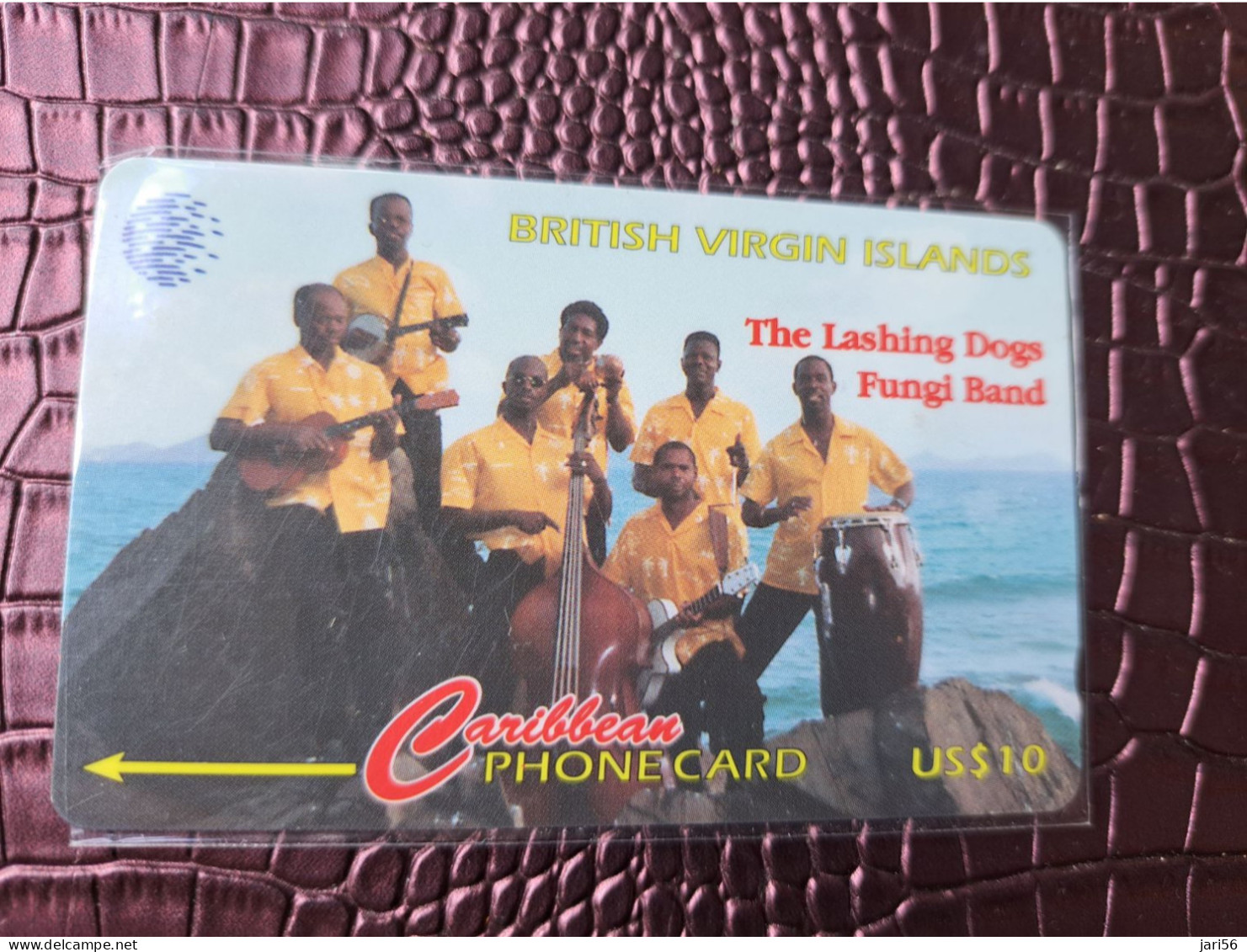 BRITSCH VIRGIN ISLANDS  US$ 10  BVI-103C   LASHING DOGS      103CBVC     Fine Used Card   ** 13735** - Jungferninseln (Virgin I.)