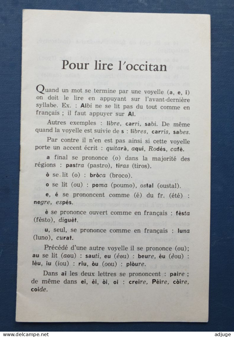 Petit Lexique Pour Lire L'OCCITAN _*INÉDIT* - Culture