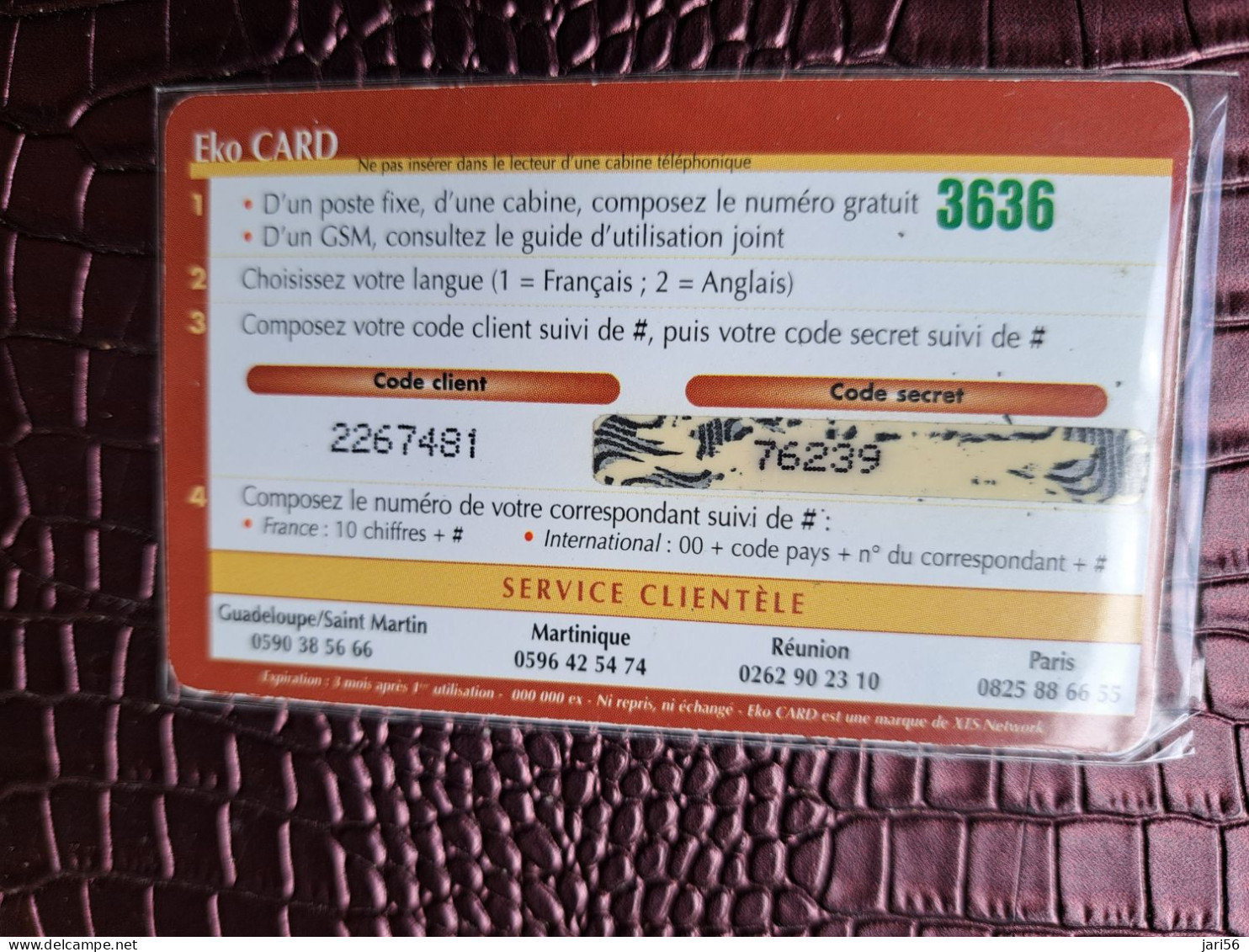 ST MARTIN ECO CARD  €15,24/ 100F / 5 PEOPLE FAMILY  /  RED  BACKSIDE   ** 13740 ** - Antillen (Frans)