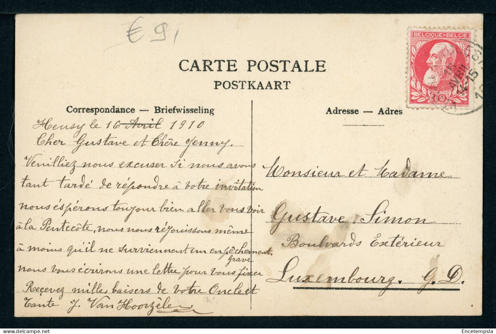 CPA - Carte Postale - Belgique - Verviers - Rue De La Paix - 1910 (CP23091) - Verviers