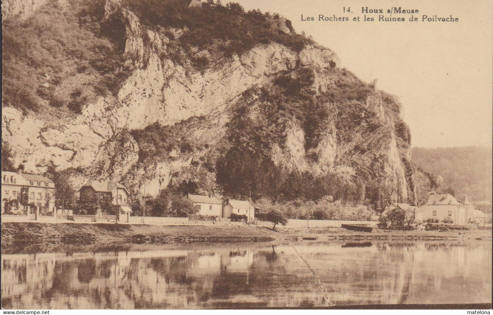 BELGIQUE NAMUR HOUX S / MEUSE LES ROCHERS ET LES RUINES DE POILVACHE - Yvoir