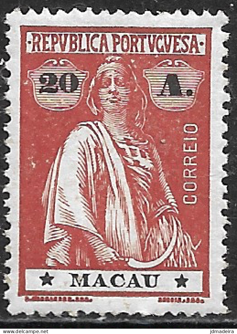 Macao Macau – 1913 Ceres Type 20 Avos Mint Stamp - Gebraucht