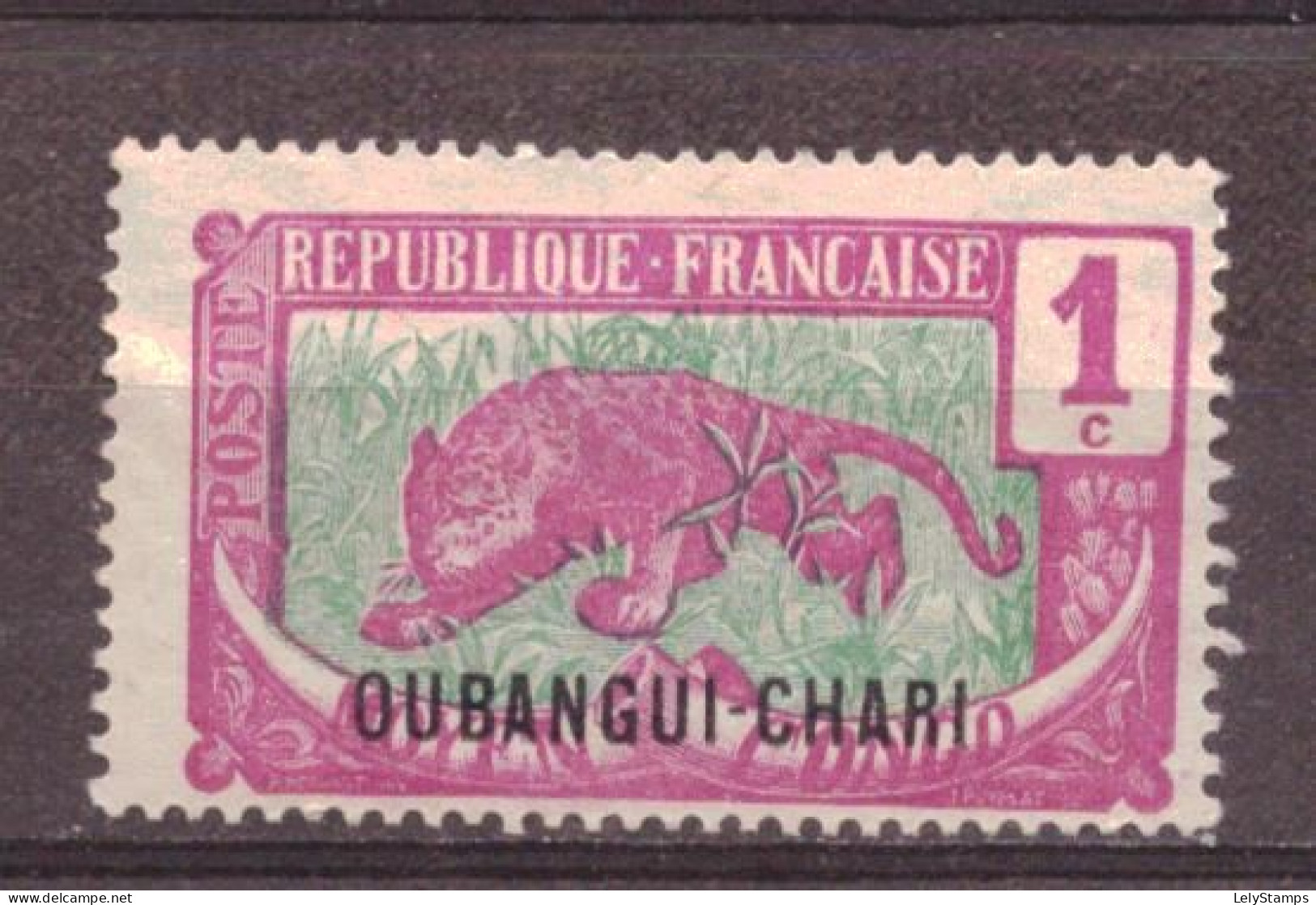 Oubangui Chari 25 MH * Leopard Animals Nature (1922) - Neufs