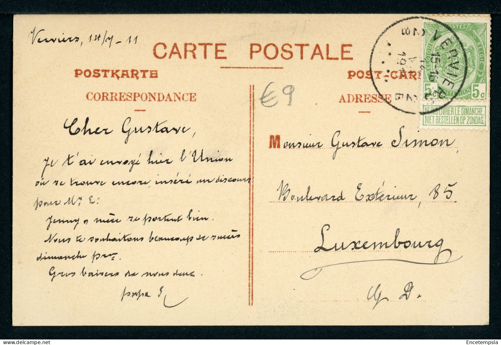 CPA - Carte Postale - Belgique - Verviers - Rue Ortmans Hauzeur Et La Grande Tour  (CP23097OK) - Verviers