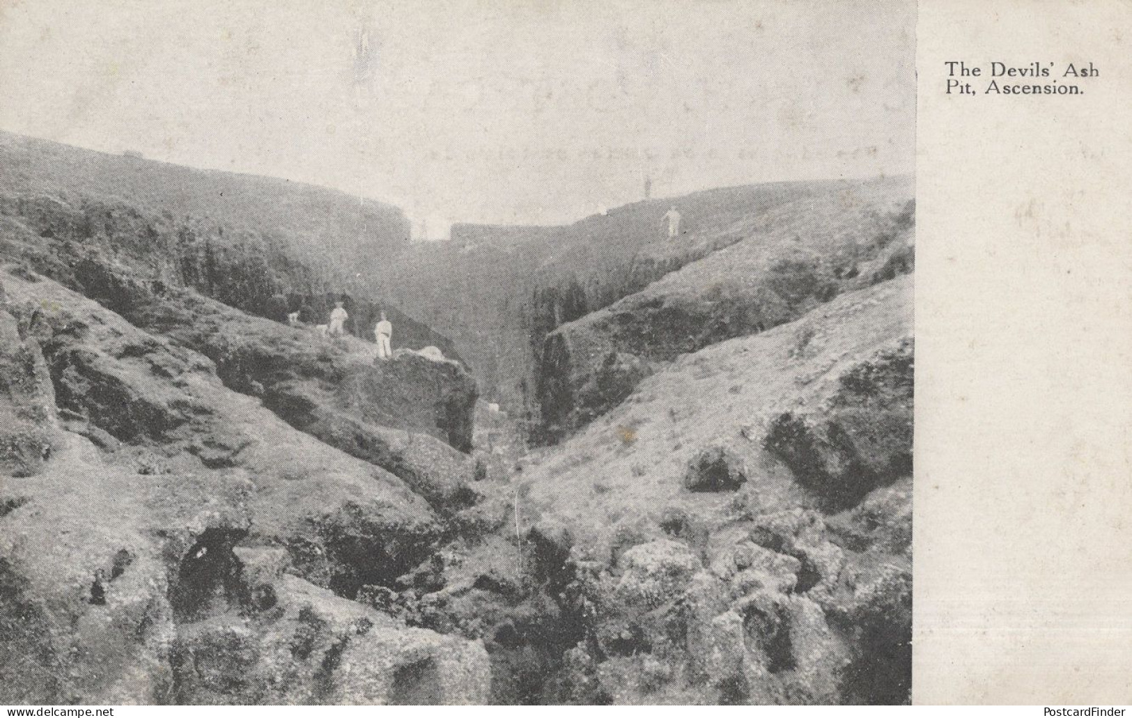 The Devils Ash Ascension Island Saint Helena Rare Old Aerial Postcard - Sainte-Hélène