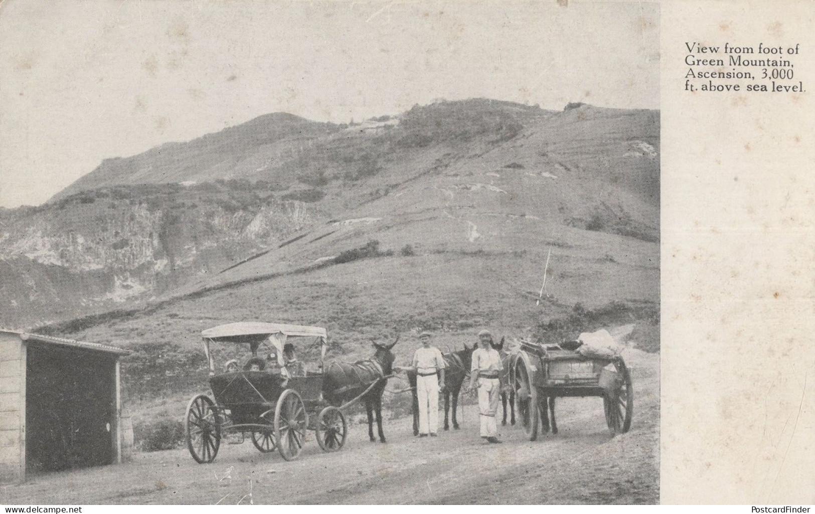 Green Mountain Transport Workers Ascension Island Saint Helena Postcard - Santa Helena