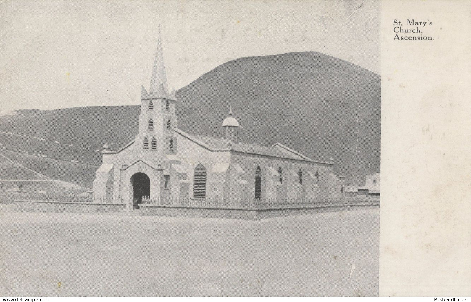 St Mary's Church Ascension Island Saint Helena Antique Postcard - Sainte-Hélène