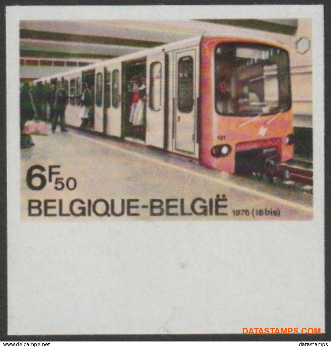 België 1976 - Mi:1878, Yv:1821, OBP:1826, Stamp - □ - Metrolijn  - 1961-1980