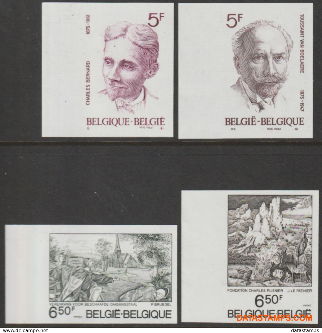 België 1976 - Mi:1880/1883, Yv:1823/1826, OBP:1828/1831, Stamp - □ - Culturele Uitgifte  - 1961-1980