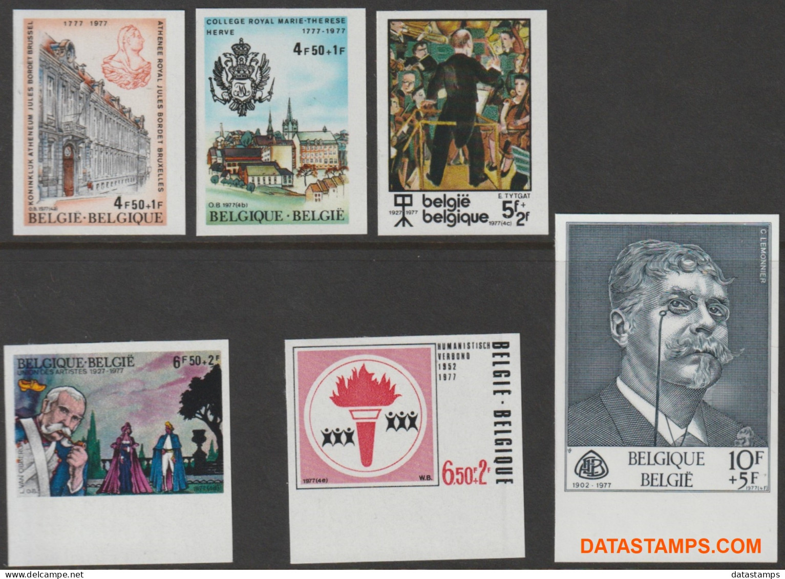 België 1977 - Mi:1895/1900, Yv:1837/1842, OBP:1843/1848, Stamp - □ - Culturele Uitgifte  - 1961-1980