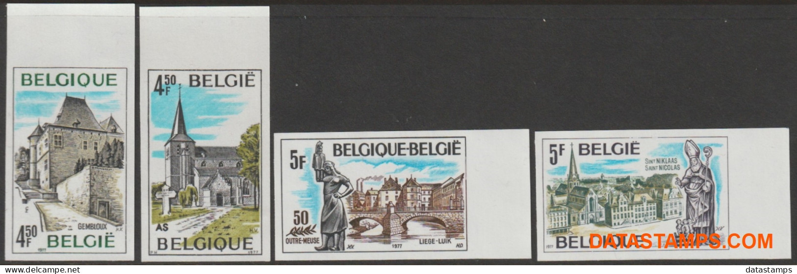België 1977 - Mi:1922/1925, Yv:1865/1868, OBP:1870/1873, Stamp - □ - Toeristische Uitgifte  - 1961-1980