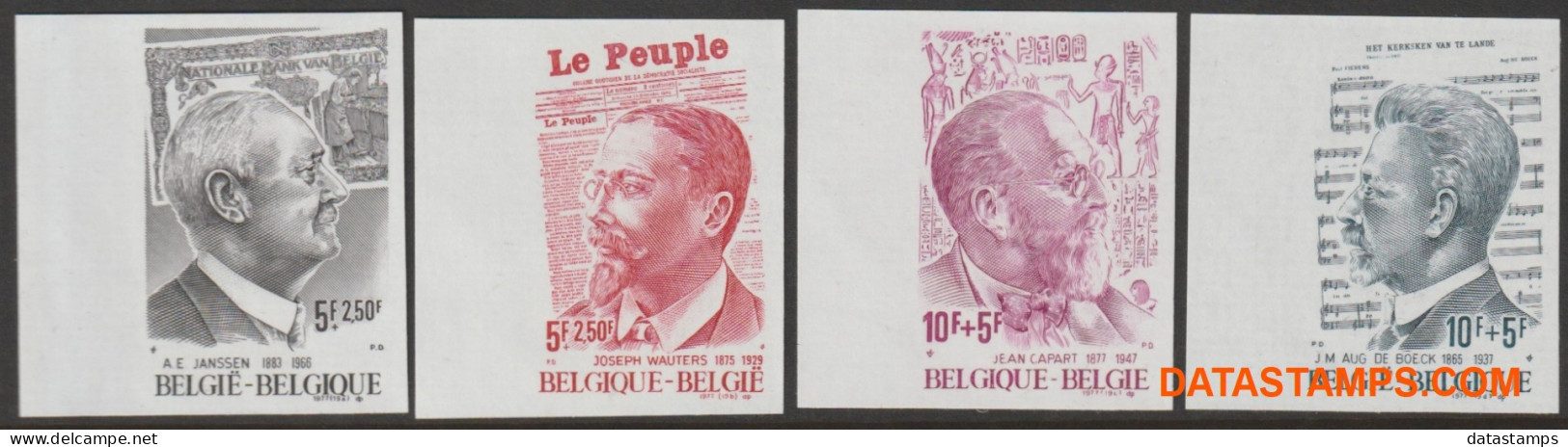 België 1977 - Mi:1929/1932, Yv:1872/1875, OBP:1877/1880, Stamp - □ - Solidariteit  - 1961-1980
