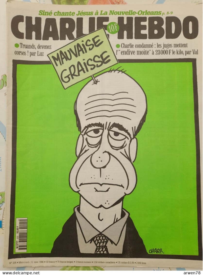 CHARLIE HEBDO 1996 N° 205 ALAIN JUPPE - Humour