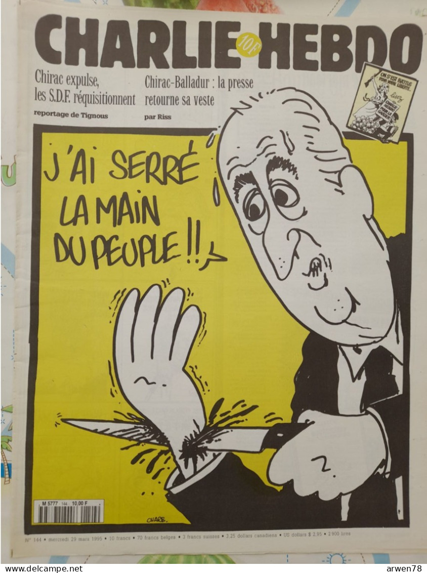 CHARLIE HEBDO 1995 N° 144 EDOUARD BALLADUR - Humour