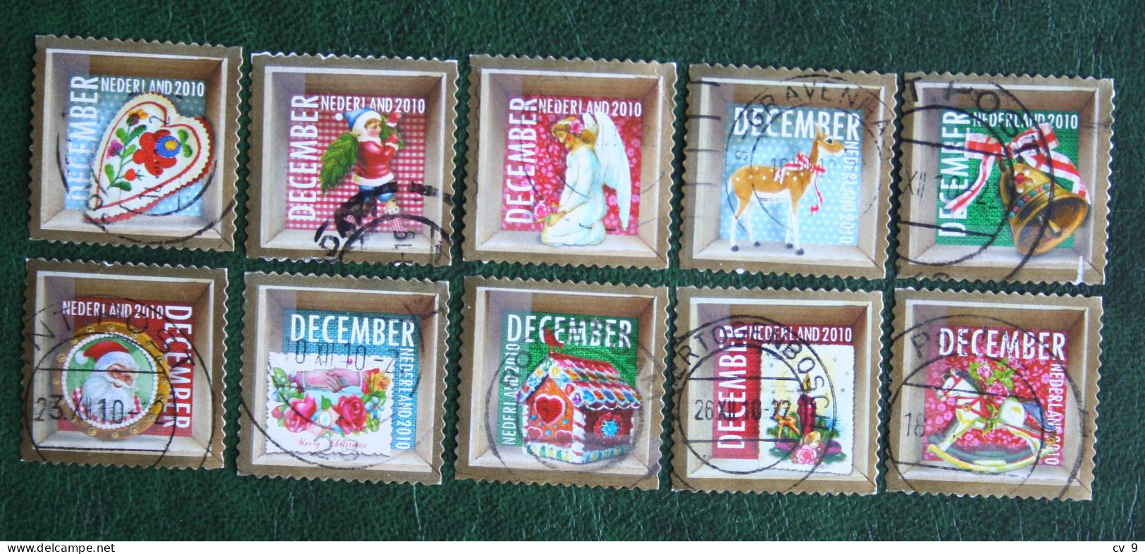 Decemberzegels Weihnachten Christmas Noel NVPH 2778-2787 (Mi 2816-2825) 2010 Gestempeld / USED NEDERLAND / NIEDERLANDE - Oblitérés