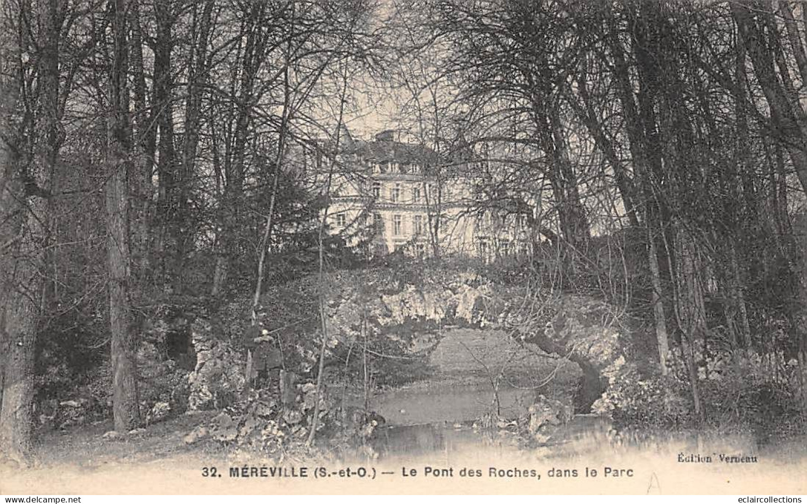 Méréville           91         Le Pont Des Roches Dans Le Parc                 (voir Scan) - Mereville