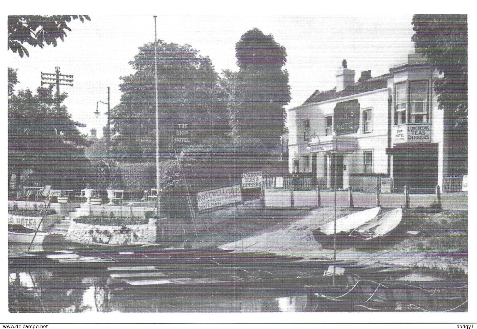 REPRODUCTION CARD. SHIP HOTEL, HALLIFORD, SHEPPERTON, SURREY, ENGLAND. UNUSED POSTCARD   G3 - Surrey