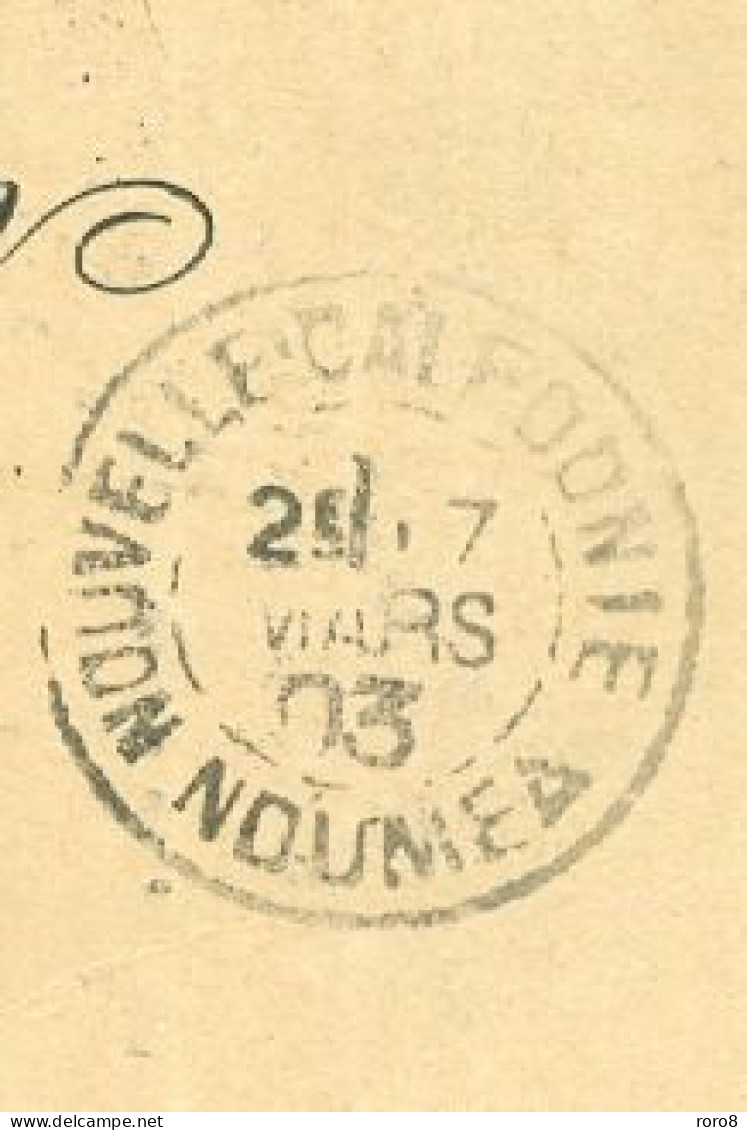 Nouvelle Caledonie - Case Indigène En 1903 Postée De Nouméa - Timbre Des Colonies 10c. - Nouvelle Calédonie