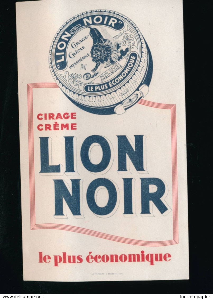 Publicité Ancien Buvard - Le Lion Noir Cirage Crème - L