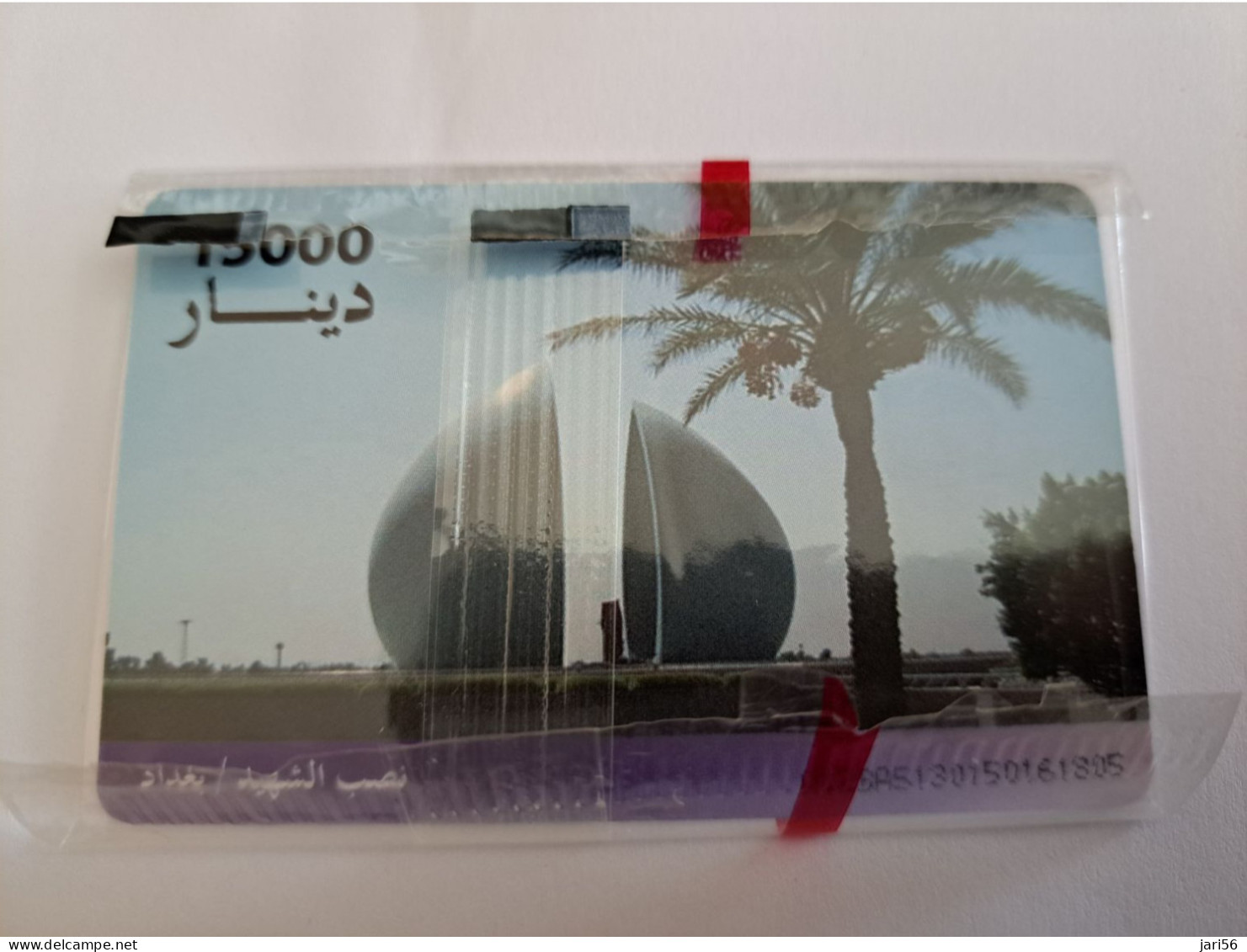 IRAK  CHIPCARD 15000 UNITS  ITPC  BUILDING WITH PALMTREE     MINT IN WRAPPER   **13802** - Irak