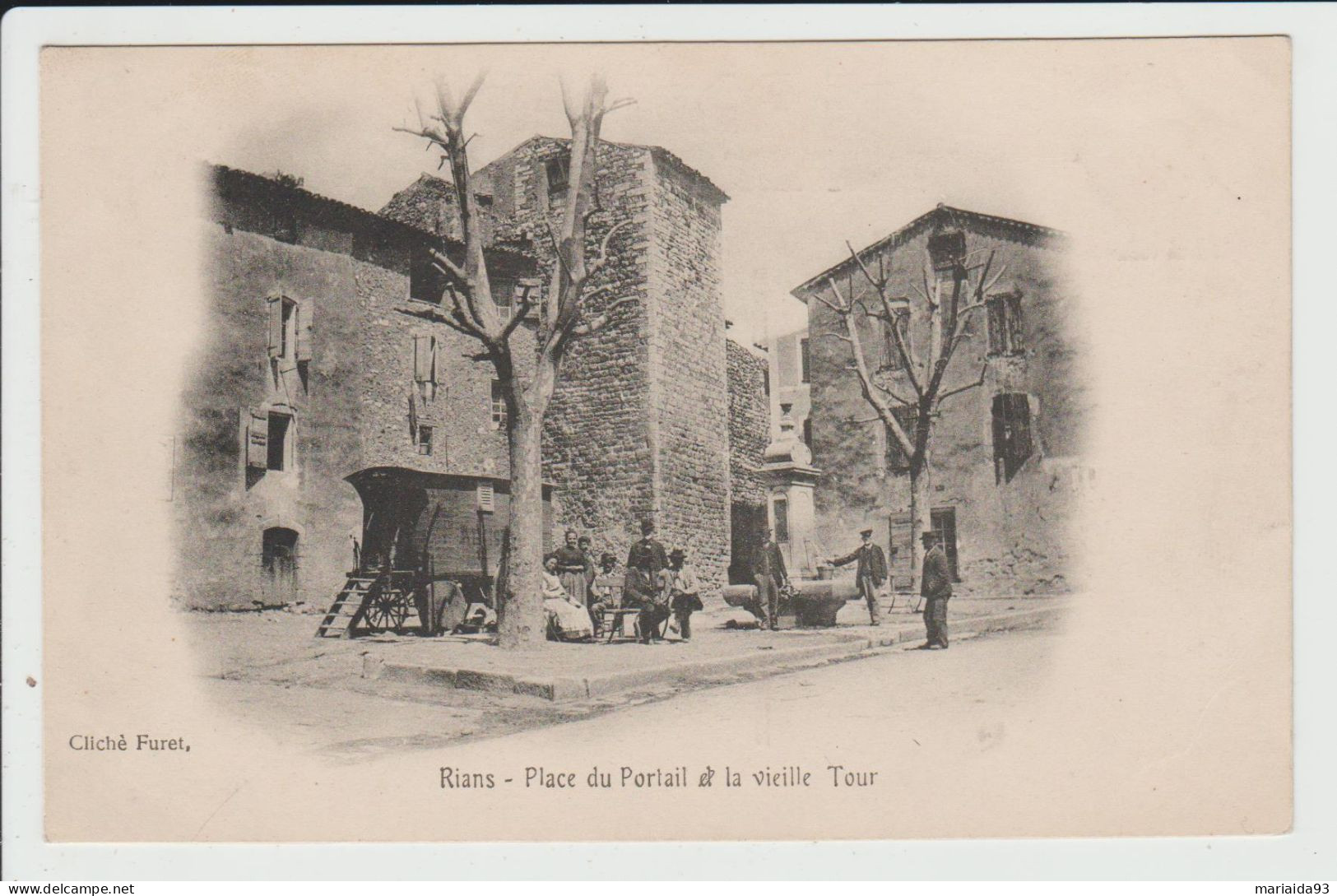 RIANS - VAR - PLACE DU PORTAIL ET LA VIEILLE TOUR - Rians