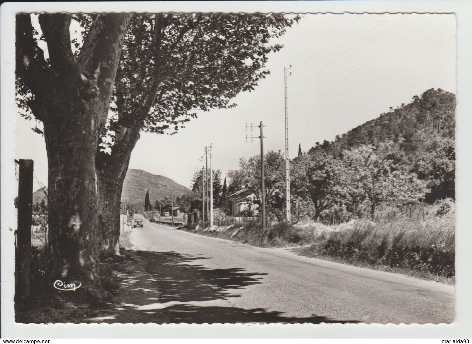 LA ROQUEBRUSSANNE - VAR - SORTIE DU VILLAGE - ROUTE DE BRIGNOLES - La Roquebrussanne