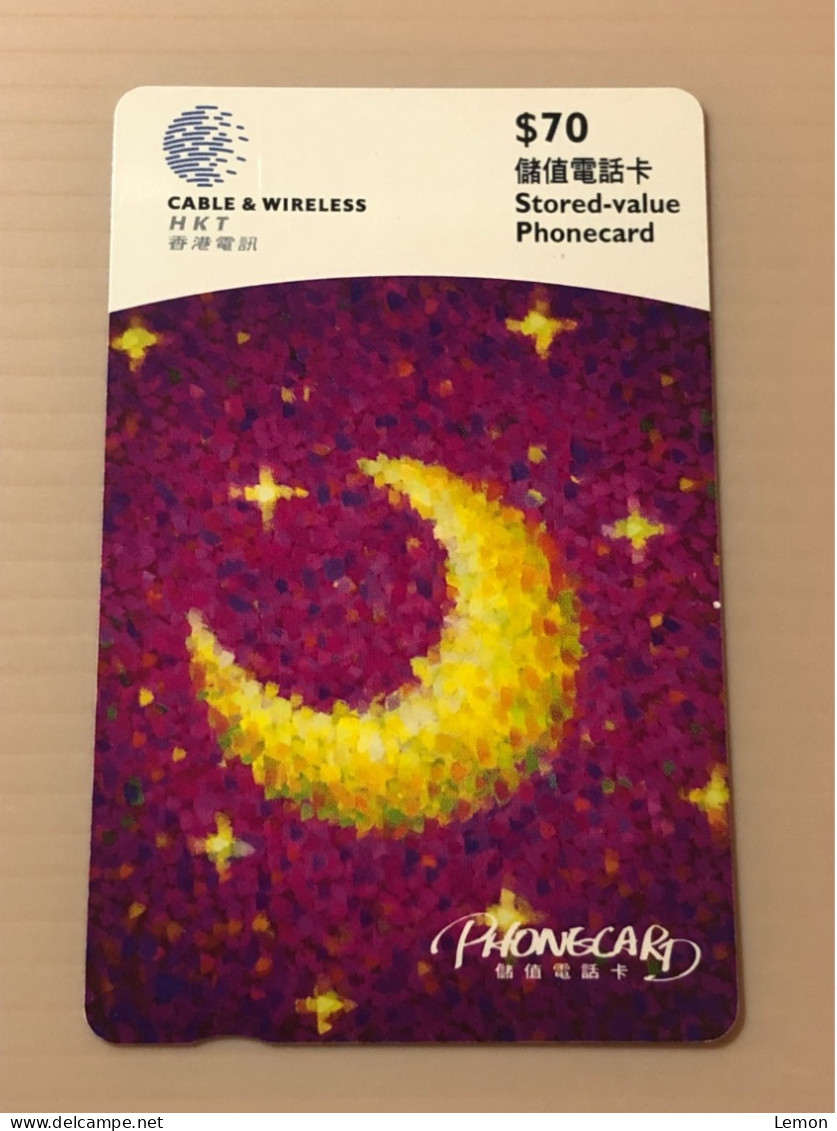 Hong Kong Telephone Cable & Wireless Phonecard, Moon, Set Of 1 Used Card - Hongkong