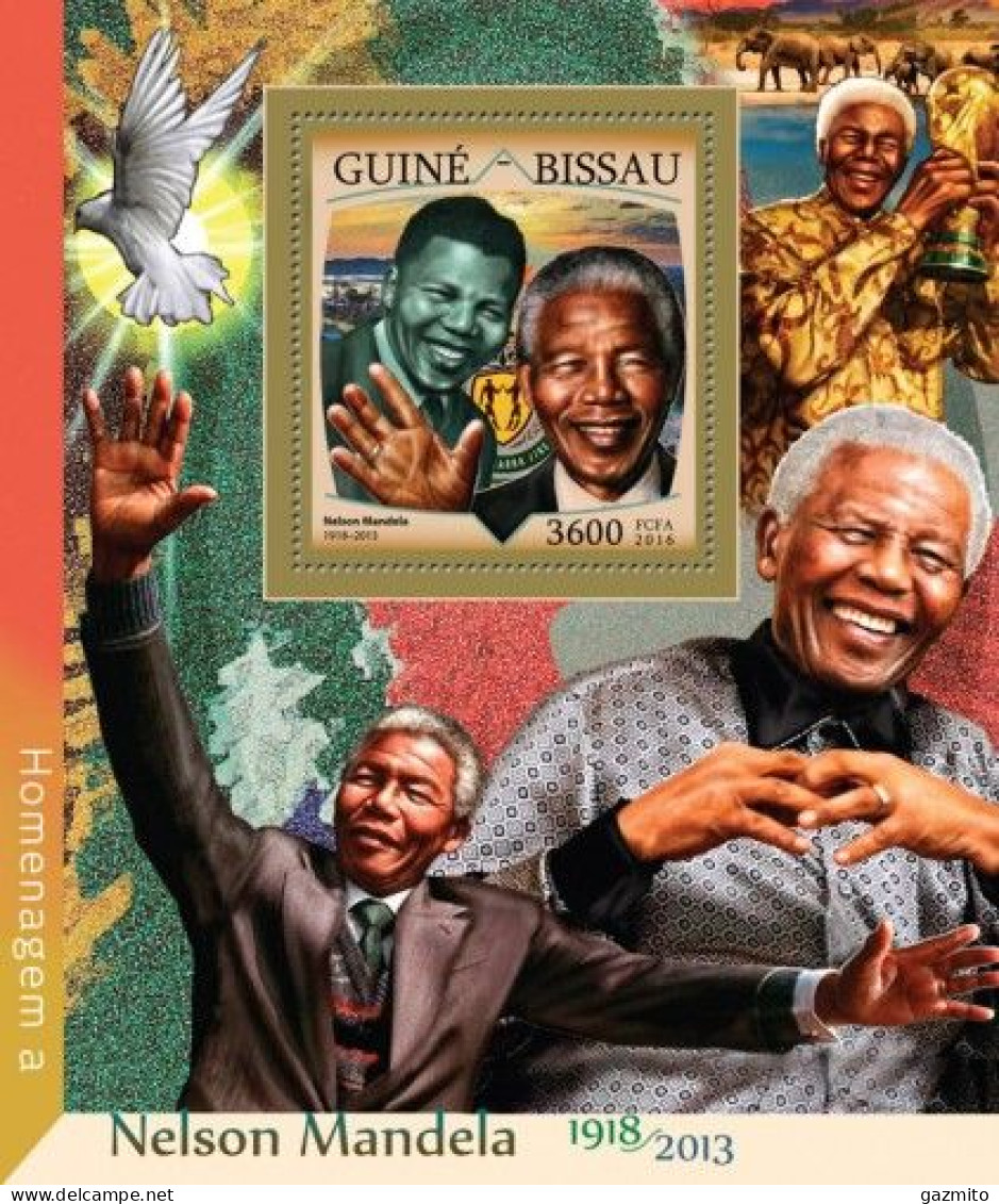 Guinea Bissau 2016, Mandela, Football World Cup, Elephant, BF - 2010 – South Africa