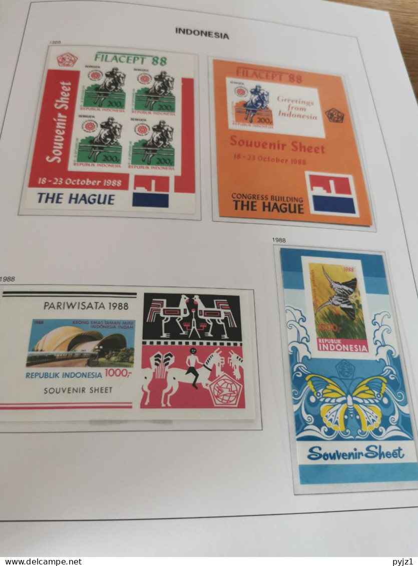 Indonesia MNH 1985-1999 in DAVO luxe album with slipcase