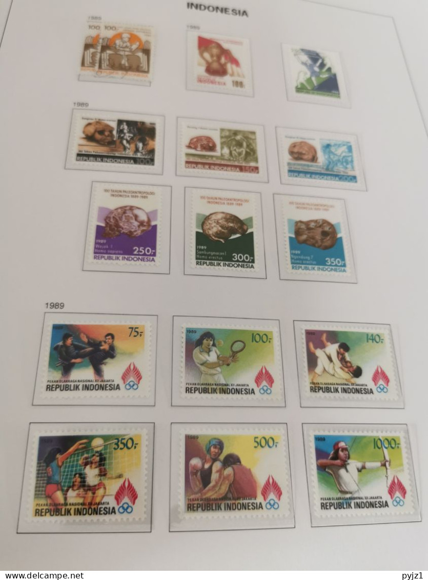 Indonesia MNH 1985-1999 in DAVO luxe album with slipcase