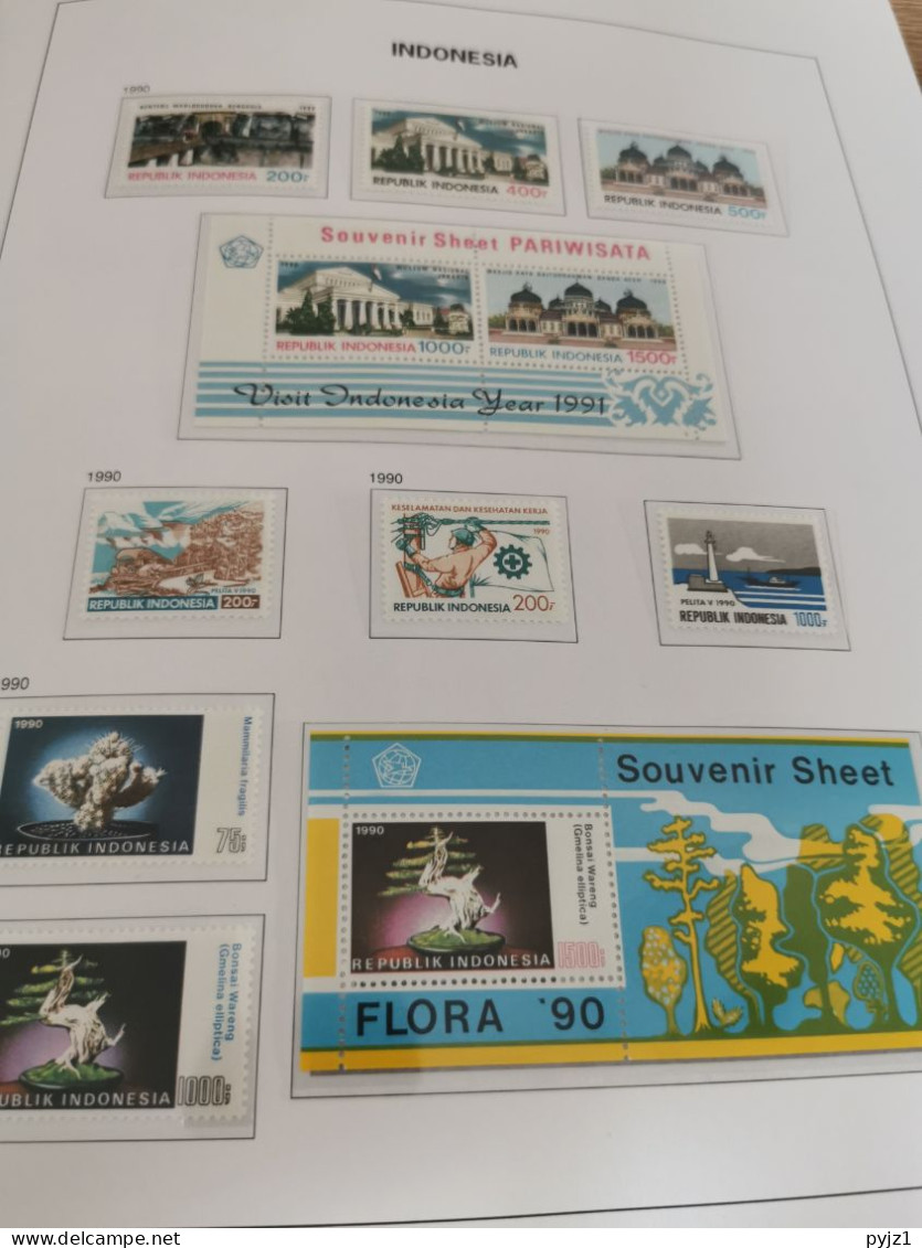 Indonesia MNH 1985-1999 in DAVO luxe album with slipcase