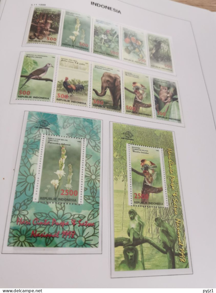 Indonesia MNH 1985-1999 in DAVO luxe album with slipcase